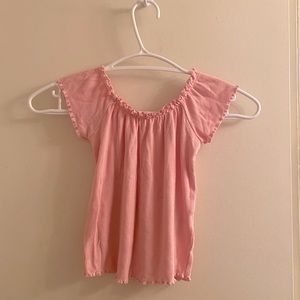 (BRAND NEW) Stretchy Baby Pink, Ruffled Top